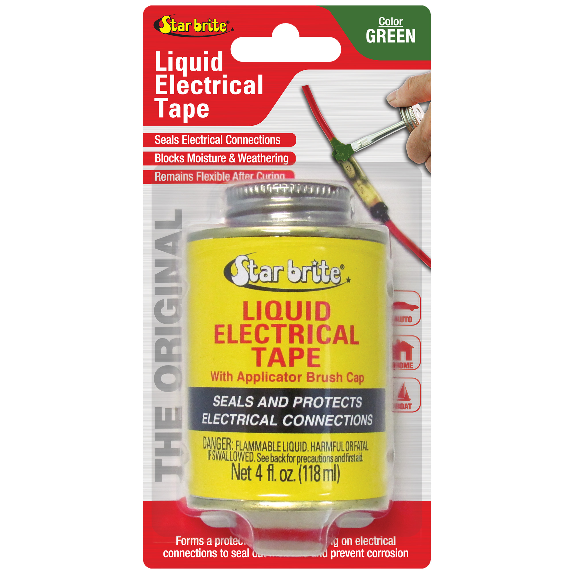 StarBrite, Liquid Electrical Tape Green 4 oz, Model# 084106B